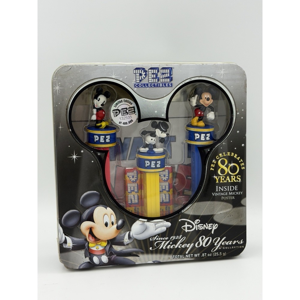 PEZ Collectibles Walt Disney Mickey Mouse Celebrate 80 Years Limited Edition Set